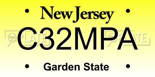 C32MPA New Jersey License Plate