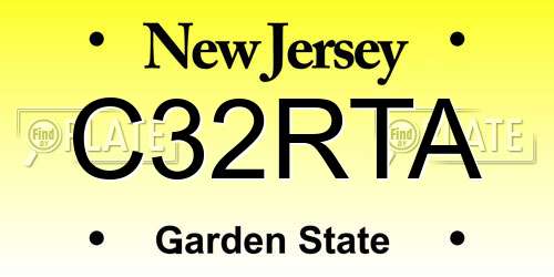 C32RTA New Jersey License Plate