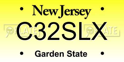 C32SLX New Jersey License Plate