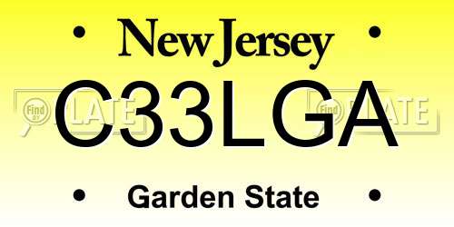 C33LGA New Jersey License Plate