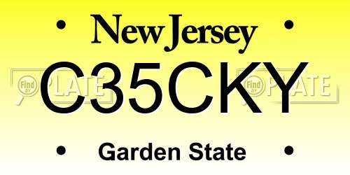 C35CKY New Jersey License Plate