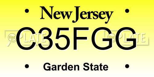 C35FGG New Jersey License Plate
