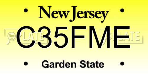 C35FME New Jersey License Plate