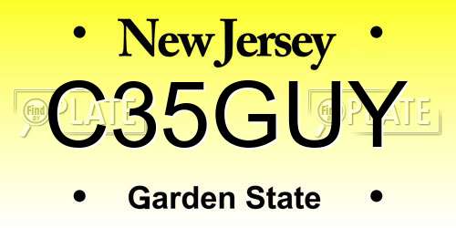 C35GUY New Jersey License Plate