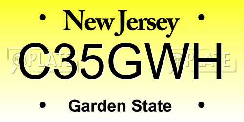 C35GWH New Jersey License Plate