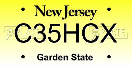 C35HCX New Jersey License Plate