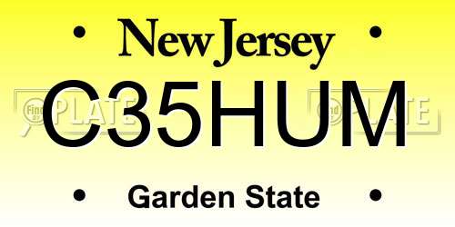 C35HUM New Jersey License Plate