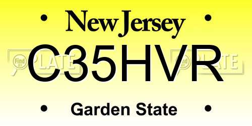 C35HVR New Jersey License Plate