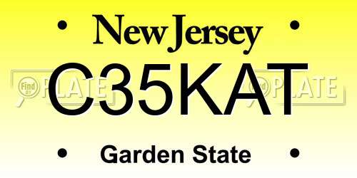 C35KAT New Jersey License Plate