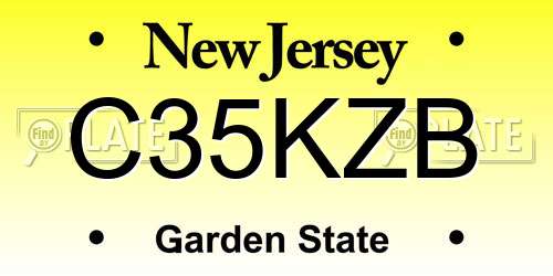 C35KZB New Jersey License Plate