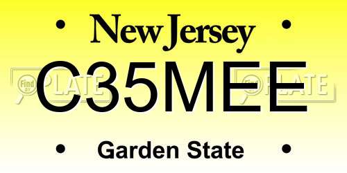 C35MEE New Jersey License Plate