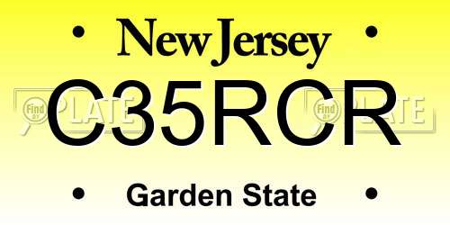C35RCR New Jersey License Plate
