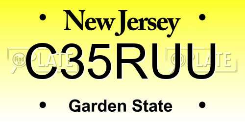 C35RUU New Jersey License Plate