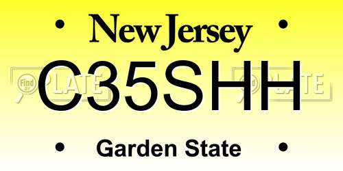 C35SHH New Jersey License Plate
