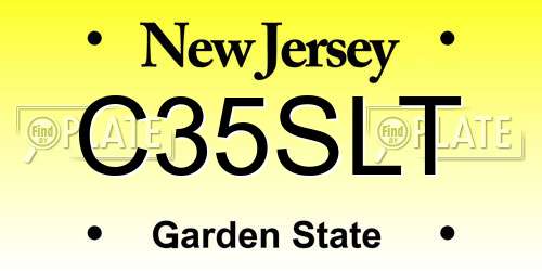 C35SLT New Jersey License Plate