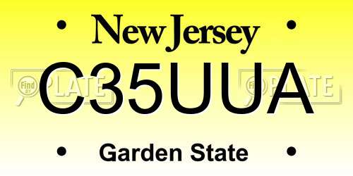 C35UUA New Jersey License Plate