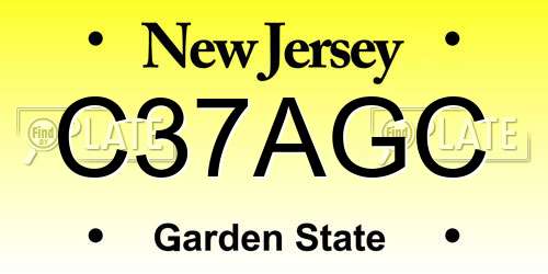 C37AGC New Jersey License Plate