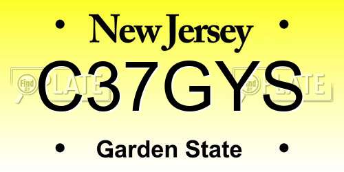 C37GYS New Jersey License Plate