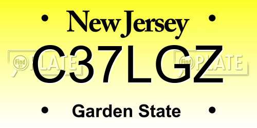C37LGZ New Jersey License Plate