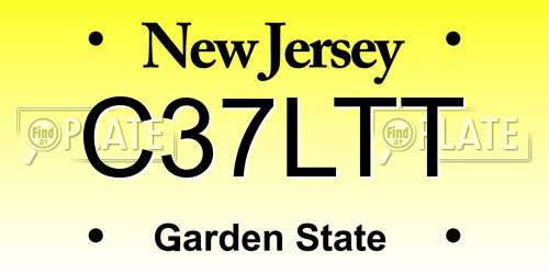 C37LTT New Jersey License Plate