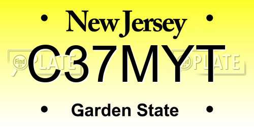 C37MYT New Jersey License Plate