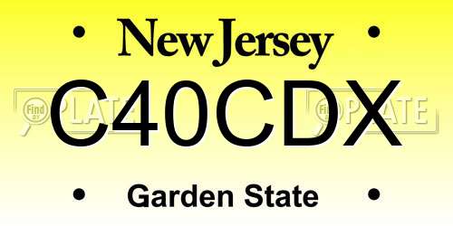 C40CDX New Jersey License Plate