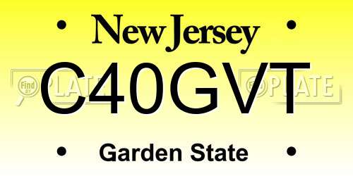 C40GVT New Jersey License Plate
