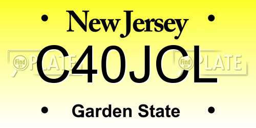 C40JCL New Jersey License Plate