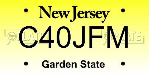 C40JFM New Jersey License Plate