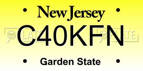 C40KFN New Jersey License Plate