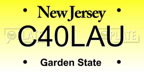C40LAU New Jersey License Plate
