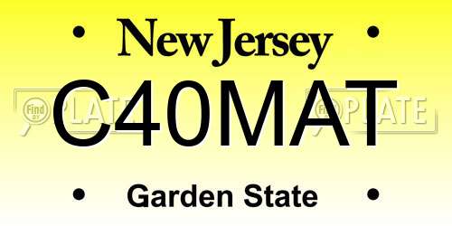C40MAT New Jersey License Plate