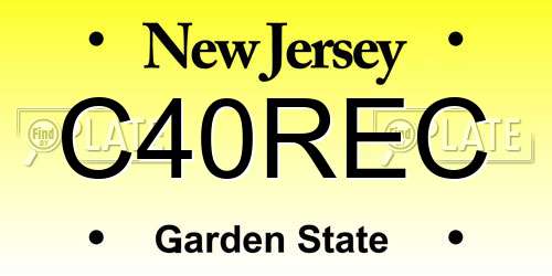 C40REC New Jersey License Plate