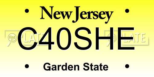 C40SHE New Jersey License Plate