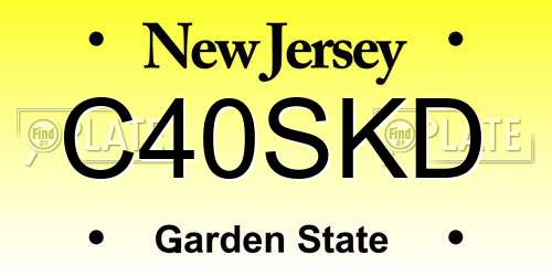 C40SKD New Jersey License Plate