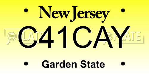 C41CAY New Jersey License Plate