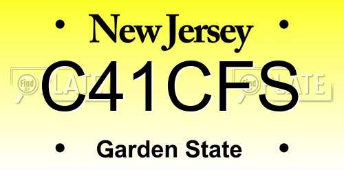 C41CFS New Jersey License Plate