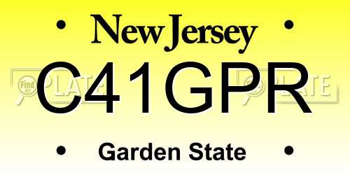 C41GPR New Jersey License Plate