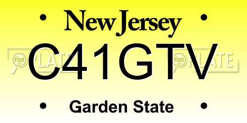 C41GTV New Jersey License Plate
