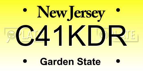 C41KDR New Jersey License Plate