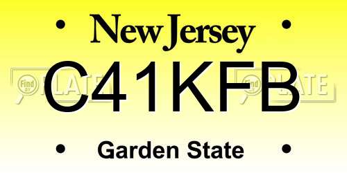 C41KFB New Jersey License Plate