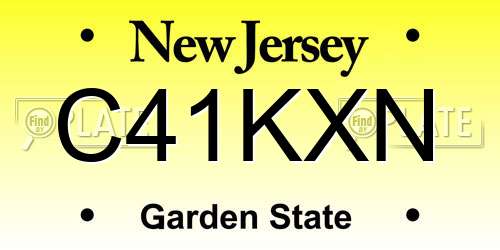 C41KXN New Jersey License Plate