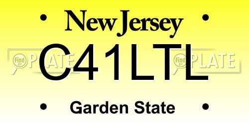 C41LTL New Jersey License Plate