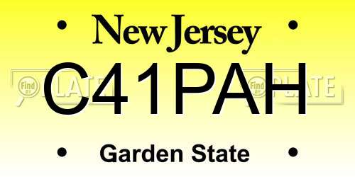 C41PAH New Jersey License Plate
