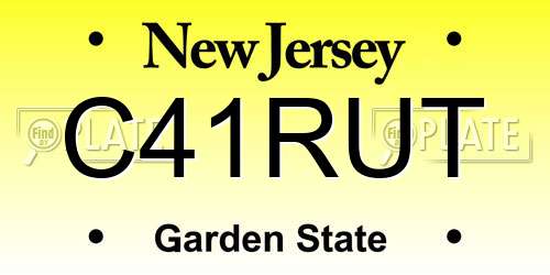 C41RUT New Jersey License Plate