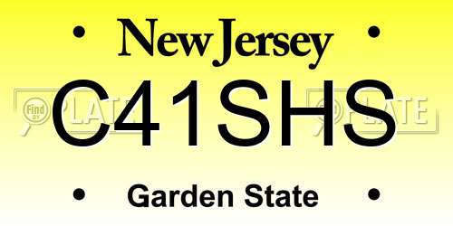 C41SHS New Jersey License Plate
