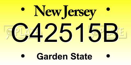 C42515B New Jersey License Plate