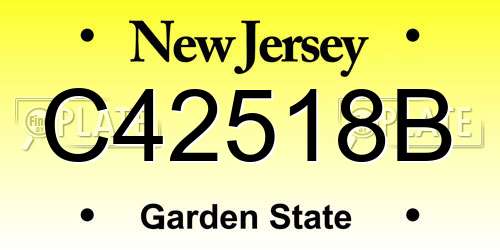 C42518B New Jersey License Plate