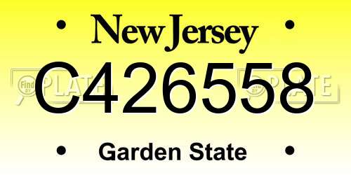 C426558 New Jersey License Plate