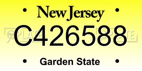 C426588 New Jersey License Plate